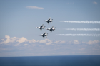 U.S. Air Force Thunderbirds flying over Lake Michigan